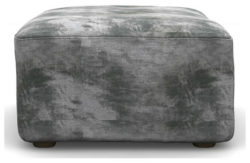 Heart of House Chloe Shimmer Fabric Footstool - Silver